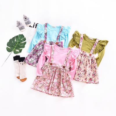 China Washable Flower Printing New Design Summer Girls Clothing Wholesale Baby Dresses for sale