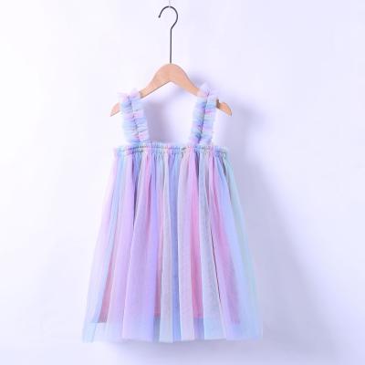 China Wholesale New Fashion Girls Colorful Washable Toddler Clothes Design Baby Sleeveless Dress for sale