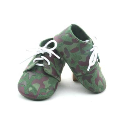 China Waterproof Soft Suede Leather Camouflage Baby Oxford Shoes Boys for sale