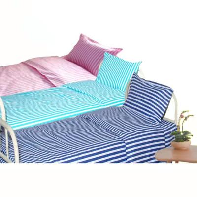 China Disposable Cotton White Color Or Stripe Hospital Bed Sheet And Pillow Design Customized Case for sale