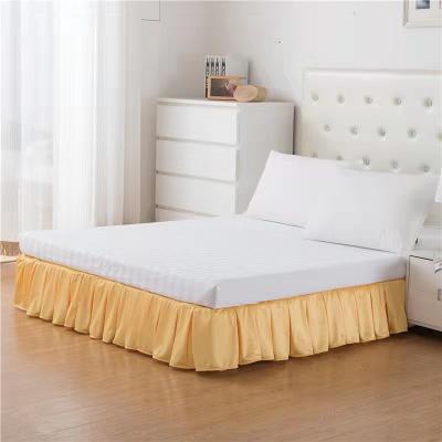 China Washable Hotel Bed Skirting Decorative Gold Bed Skirts With Fitted Sheet Luxury Hotel Quality Factory Price Premium Wrap Around Bed Skirt for sale