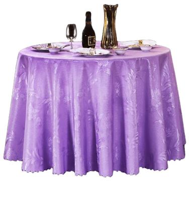 China Factory Wholesale Custom Washable Round Decorative Tablecloth Wedding Banquet Restaurant Premium Polyester Fabric for sale