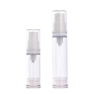 China Wholesale Agriculture Skin Care Cream Cosmetic White AS Material 5ml 10ml 15ml Pump Airless Bottle for sale