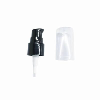 China Non Refillable Cosmetic Recycle 18/410 20/410 24/410 Customized White And Black Treatment Pump With Transparent PP Half Cover for sale