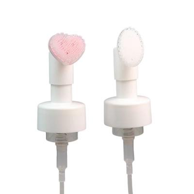 China Non refillable unique design cosmetic packaging pp heart sweep foam pump for foam detergent pump bottle for sale