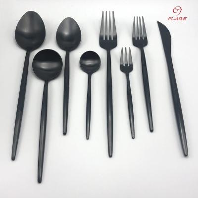 China Manufacturer Knife And Fork Viable Gold Flatware Set Black Gold Rose Gold Silver Cutlery Stainless Steel Flatware Spoon Cutlery Set for sale