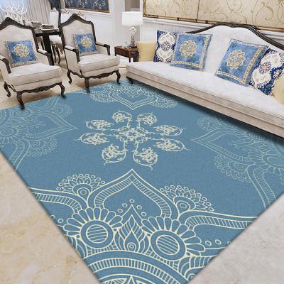 China Washable American Style Living Room Carpet Wall To Wall Turkish Polyester Muslim Muslim Floor Door Mat Tatami Bedroom Bath Area Cover for sale