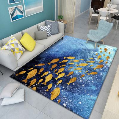 China Modern Designer Eco-Friendly Washable Living Room Large Carpets Custom Made Plush Rugs And Blankets for sale