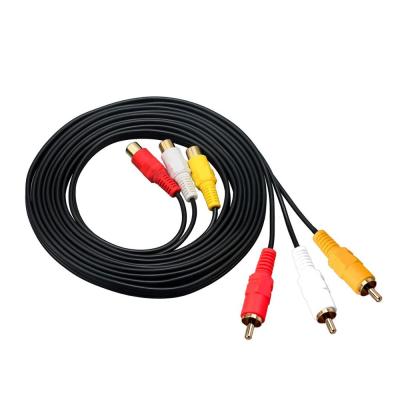 China Multimedia Premium Gold Plated Rca 3 Male To Rca 3 Female Audio Video Extension Cable for sale