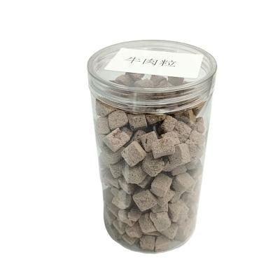 China Skin & Health Coat Competitive Price Good Quality Taste Wholesale Freeze Dried Beef Meat Cubes Pet Food for sale