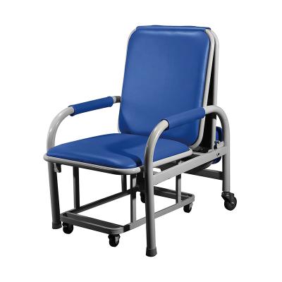 China Single Seat Easy Clean Waiting Chair For Hospital Patient Accompany Wheels Folding Chair for sale