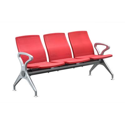 China Modern High Quality Aluminum Airport Chair PU Pad Lounge Reception Waiting Room 3 Seater Back Clinic Waiting Chair for sale