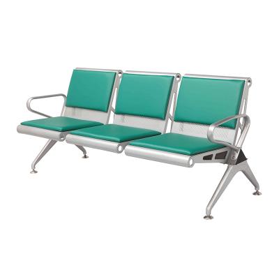 China Modern Hospital Waiting Room Sector 3 Seater Metal Chair For Clinic for sale