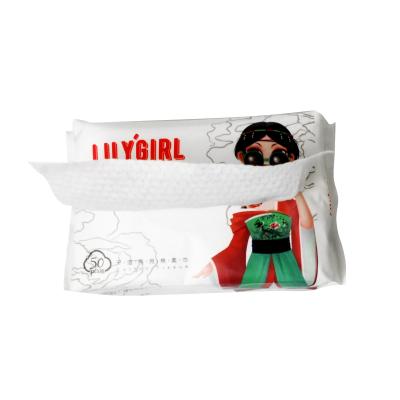 China Lily Girl Free Sample Tissue Disposable Facial Pouch Customize Perfume Cotton Disposable Facial Tissue for sale