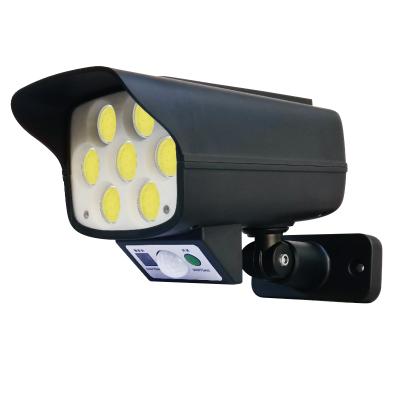 China Outdoor Solar Control+PIR Sensor Wall Lamp Camera Security LED COB Flood Light For Yard Street Garden for sale