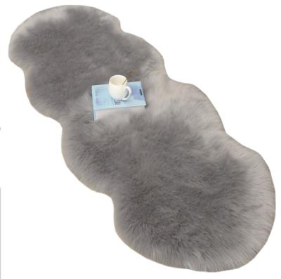 China Wholesale Custom Size Waterproof European Style Bedside Sofa Gray Low Price Polyester Plush Floor Mat for sale