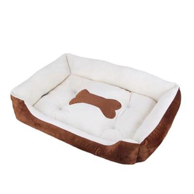 China Custom Luxury Cashmere Travel Warm And Comfortable In Winter Cat Dog Non Slip Pet Bed Sofa for sale