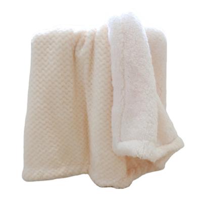 China Wholesale Custom Made PORTABLE Double Side Plush Baby Blanket Super Soft Coral Fleece Flannel Blanket for sale