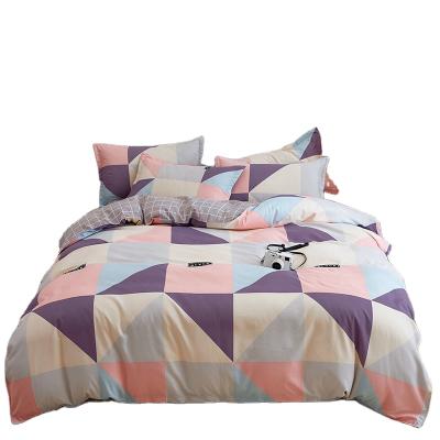 China Fashion Anti-Static Cheap Custom Dye Printed King Polyester Microfiber Fabric Sheet Set for sale