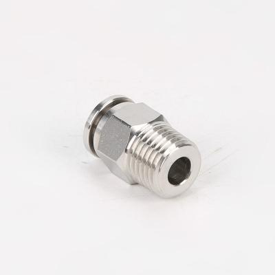 China Pipe Lines Connect High Quality Food Grade 8mm Tube Push To Connect Straight Stainless Steel Tube Connectors Bulkhead Union for sale