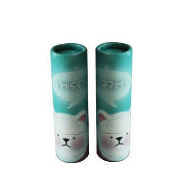 China Recyclable Custom Cylinder Cardboard Paper Lip Gloss Boxes 10mm Round Lip Balm Lipstick Tea Packaging Paper Packaging Tube for sale