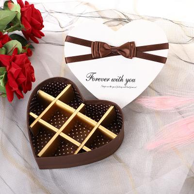 China Disposable Carry 10 Pcs Chocolates Store Valentines Day Chocolate Heart Shaped Ready Made Empty Boxes for sale