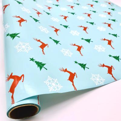 China Jumbo Roll Christmas Gift Wrapping Moisture Proof Elegant Paper For DIY Christmas Decoupage Paper for sale