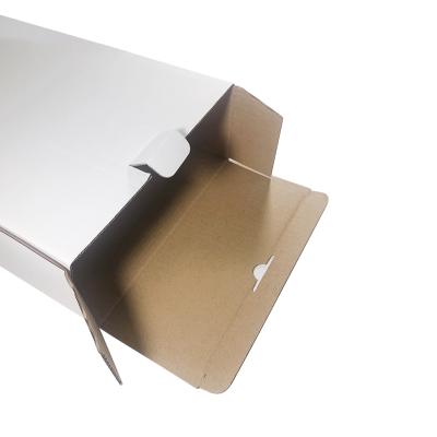 China Handmade Custom Printing Flat Packing Cardboard Box E Flush Plain Flat Box Foldable Paper Clothing Box for sale