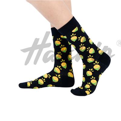 China Antibacterial Colorful Combed Happy Cotton Dress Socks With Your Own Designs for sale