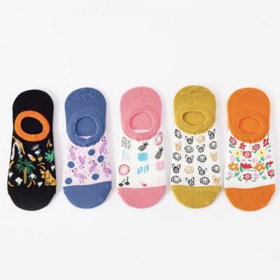 China Men Antibacterial Funny Short Summer Casual Ankle Socks Custom Print No Korean Show Cotton Invisible Sock for sale