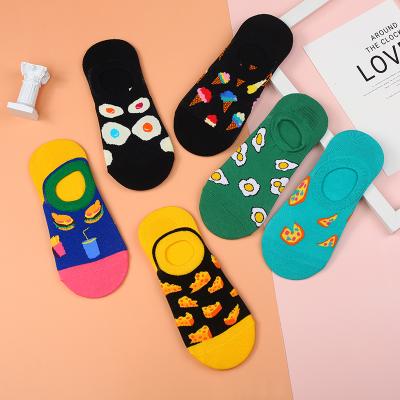 China QUICK DRY Funny Short Summer Ankle Factory Price Casual Socks Custom Print No Show Low Show Cotton Invisible Socks For Ladies for sale