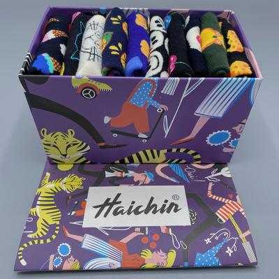 China Female Gift Set (Custom Sock) Promotion 10 Pairs Socks Exquisite Gift Set Winter Socks For Women Happy Invisible Gift Box Tube Unisex Socks for sale