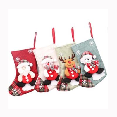 China Neutral High Quality Custom Kids Christmas Gift (Male And Female) Cute Christmas Hanging Socks Santa Decoration Luxury Christmas Sock For for sale