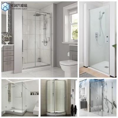 China GB15763.2-2005 Hotel Bathroom Matt Black Brushed Nickel Chrome Sliding Shower Room for sale