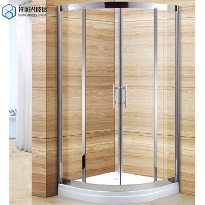 China Single Door Frameless Stainless Steel Shower Enclosure with Tempered Glass Sliding Door for sale