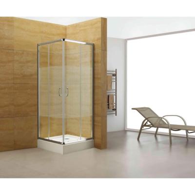 China Modern Minimalist Bathroom 8mm Tempered Glass Diamond Pivot Shower Door with 2 Handles for sale