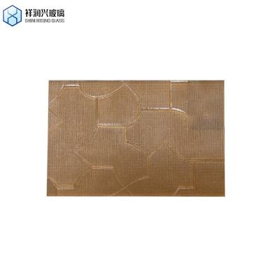 China Vidrio flotante vidrio decorativo para decoración vidrio en relieve marrón plano de shinerising en venta