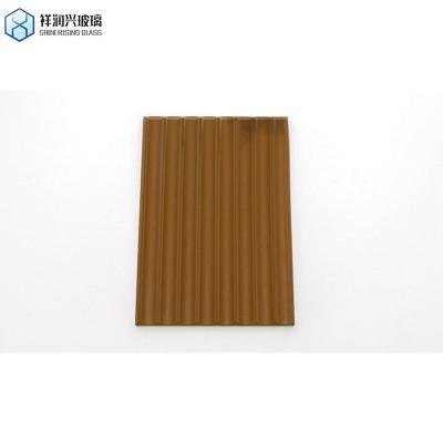 China Customization Decorative Tempered Ceramic Glass with Unique Pattern Brown Embossed Glass for sale