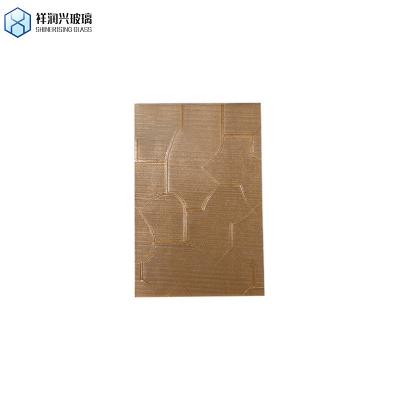 China Rain/Diamond/Water Customization Float Glass Frame Mirror 4mm-8mm 1mm Brown Embossed Glass for sale