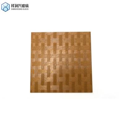 China 4 mm Extra Clear Tempered Mirror Pattern Glass Crushed Squares Panel Mirror Clear Glass for sale