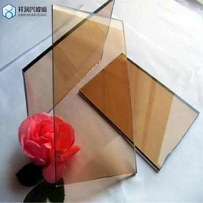 China Flat Polished Edge Reflective Tinted Float Glass Mk Dark Blue Tempered Glass Sheet for sale