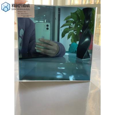 China Colored Decorative Mirror Glass Rectangle Reflective Black Float Glass for Tinted Glass for sale