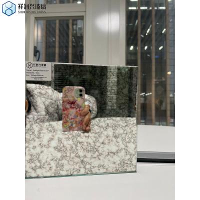 China Customized Wall Tile Glass Antique Mirror Sheets SGS Certified Butterfly Decoration for sale