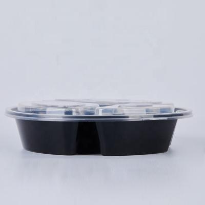 China Wholesale Clear Plastic Disposable Freshness Preservation Plant 4 Compartments Food Container Salad Groceries Packing Transparent Microwave Safe Box for sale