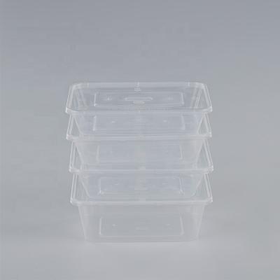 China Transparent 400ml Food Storage Containers Popular Airtight Plastic Bento Lunch Box Square Freshness Preservation Food Storage Box With Lid for sale