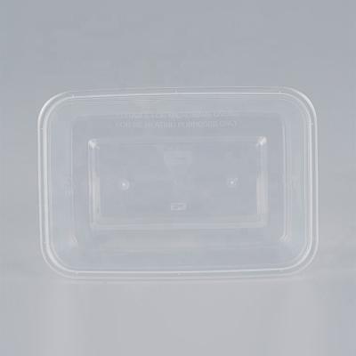 China Safe Freshness Storage Box Plastic Container Square Disposable Microwave Food Bowl Container With Lid For Food for sale