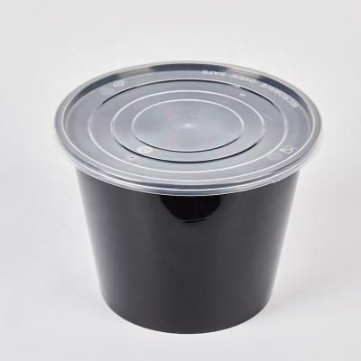 China Freshness Preservation Factory Price Plastic Round 1260ml Lunch Bowl For Fruits And Vegetables for sale