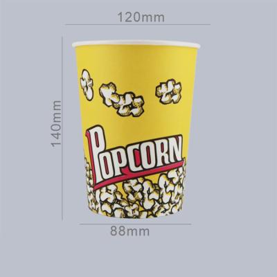 China Coffee and Tea Disposable Paper Cup in White Disposable 900ml 32oz Hot Popcorn Paper Cup for sale