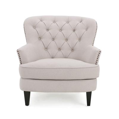 China Dingzhi Furniture Hotel Bedroom Living Room Leisure Area Tufted Chair for sale