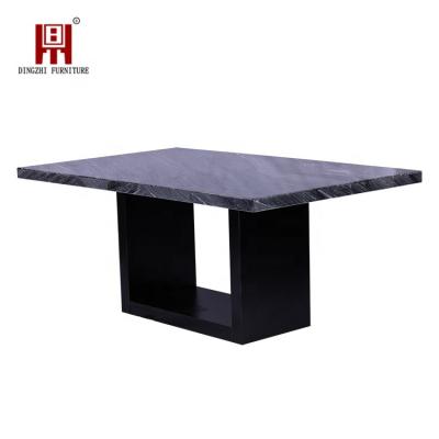 China Modern America Emmiyah Rustic Real Marble Dining Table Dingzhi Furniture for sale